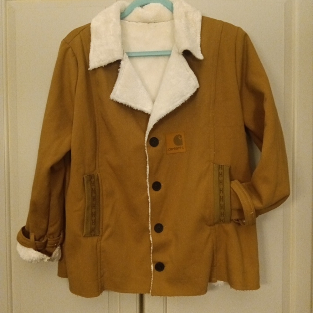 Carhartt Cream Sherpa Lined Jacket